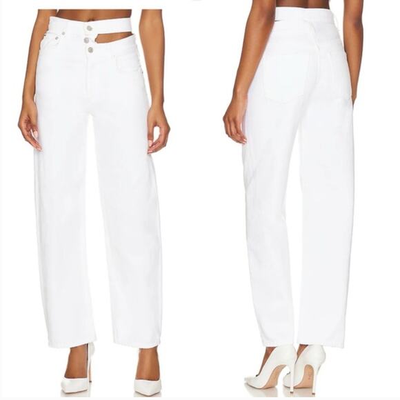 NEW $248 AGOLDE Broken Waistband Jean in Milkshake White | 27 - Picture 1 of 11